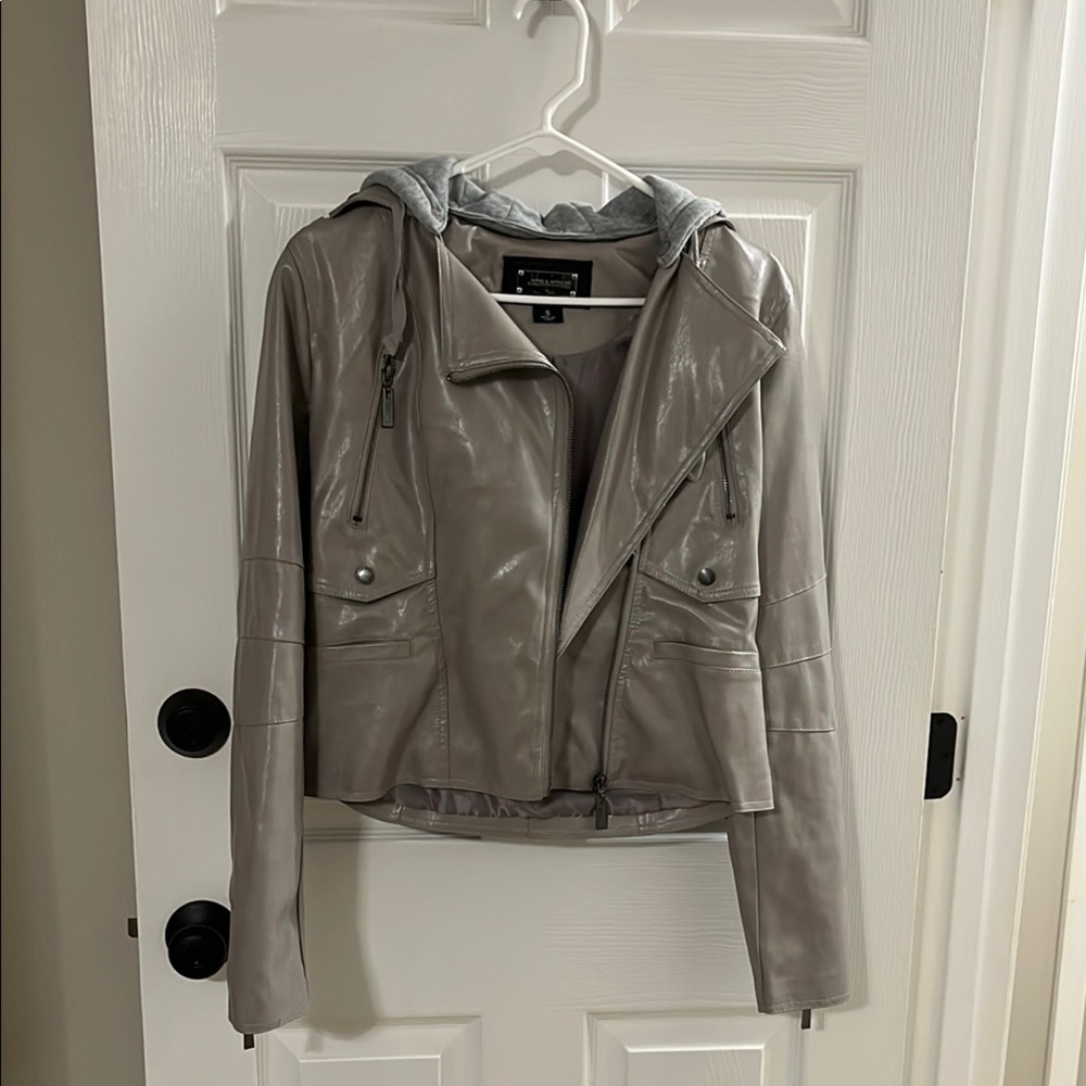 Jou Jou Tan Faux Leather Jacket